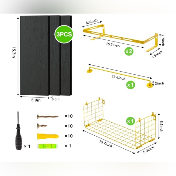 Fixwal 3+1 Tier Floating Shelves - Picture 3 of 3